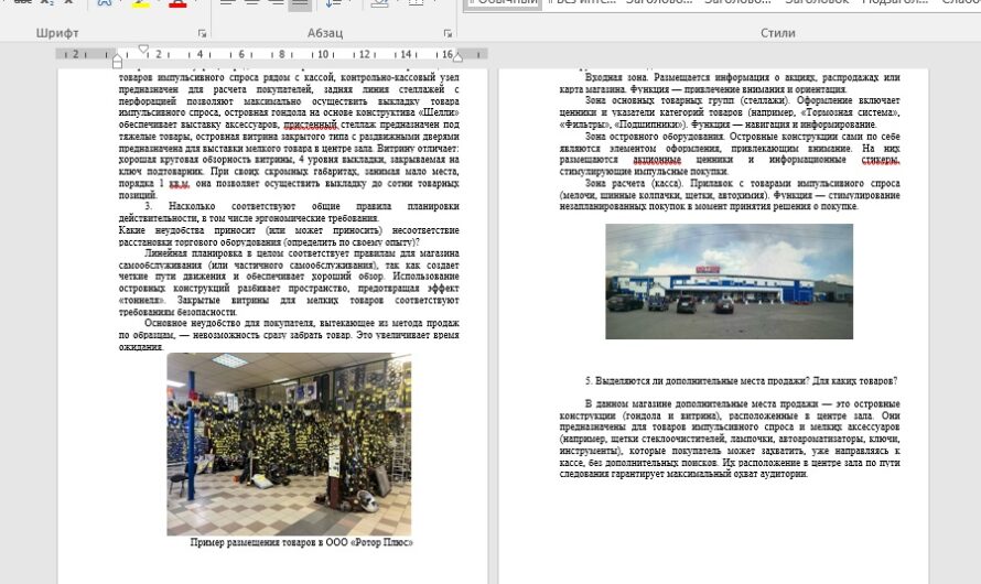 Задание к теме  3. Мерчендайзинговый подход к планировке магазина.